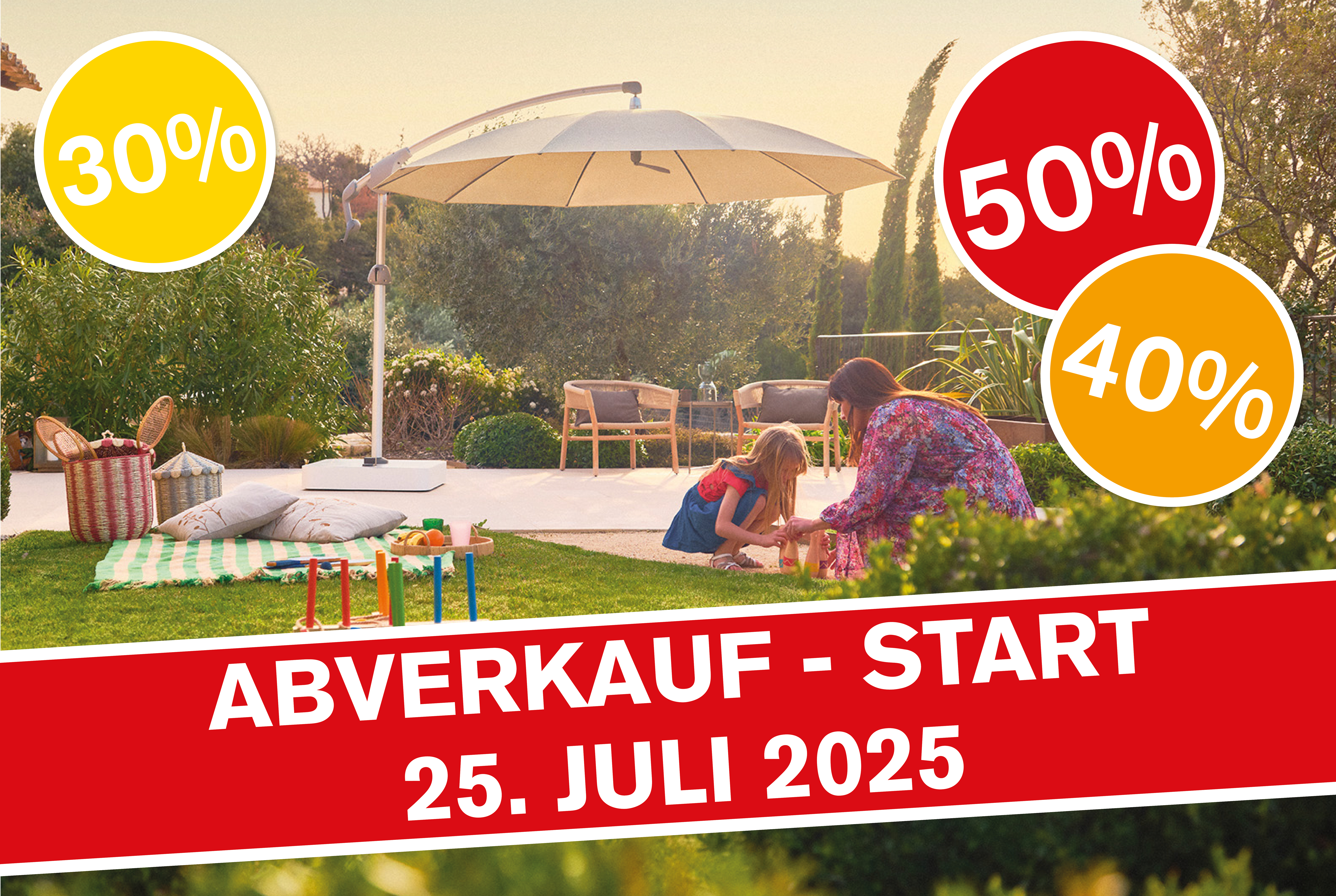 Abverkauf Gartenmöbel 2025