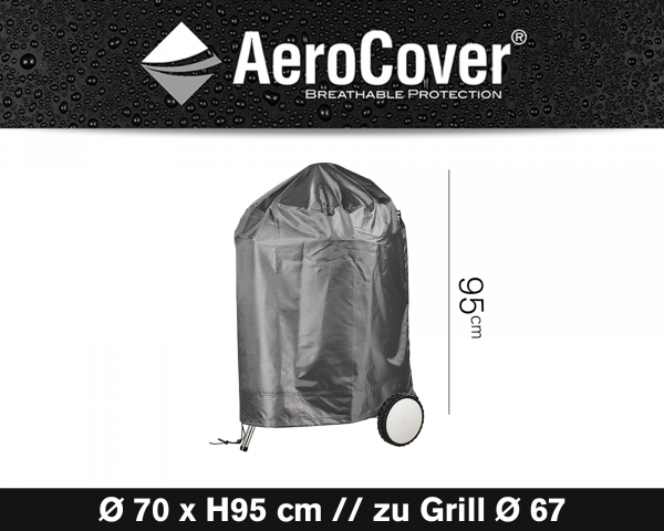 Schutzhülle für Kugelgrill AeroCover® Durchmesser von 67 cm x 95 cm Höhe - bowi.ch