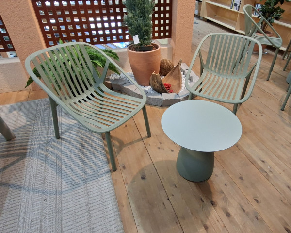 Garten Lounge Set Bini Grün-Grau stapelbar - bowi.ch