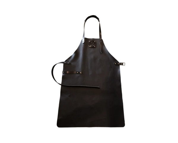 OFYR Leder Kochschürze Schwarz Freistehend - bowi.ch