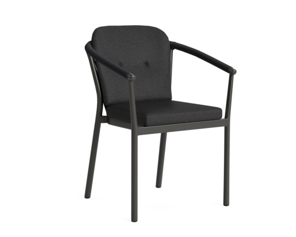 Gartenstuhl Bodi Grau /Soltex Graphite stapelbar - bowi.ch