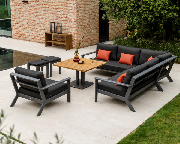 Garten Lounge Set Andes Dining L-Form Life - bowi.ch