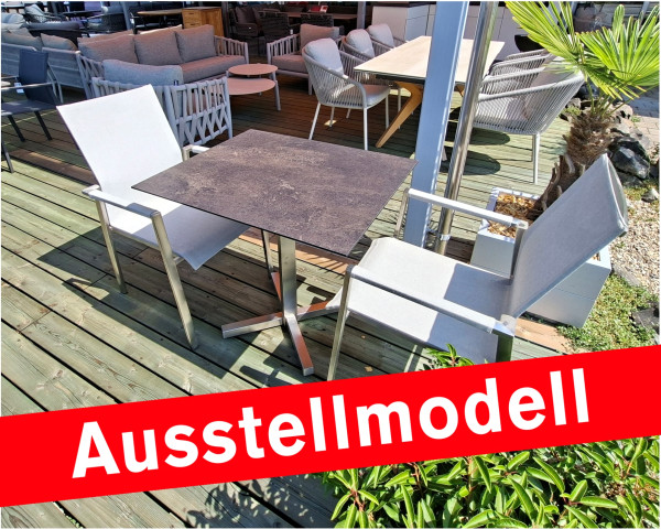 Gartentisch Set Pin Bistro - Dance 68 x 80 cm Edelstahl - bowi.ch