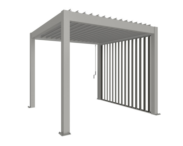 Lamellenseitenwand 3 m quarzgrau zu Biohort Pergola - bowi.ch