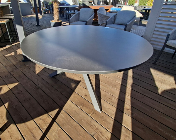 Gartentisch Tripodi Ø 150 cm Deep-Dark Edelstahl Anthrazit - bowi.ch