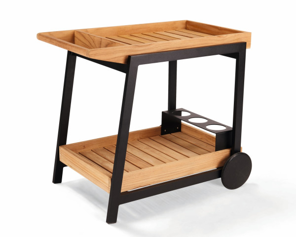 Frido Servierwagen Teakholz / Greige Stern® 86 x 58 x 77 cm - bowi.ch