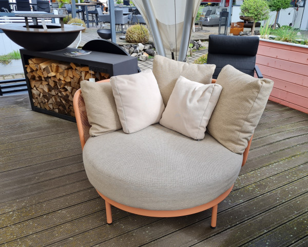 Garten Lounge Sessel Baza rund 120 Lachs Sand - bowi.ch