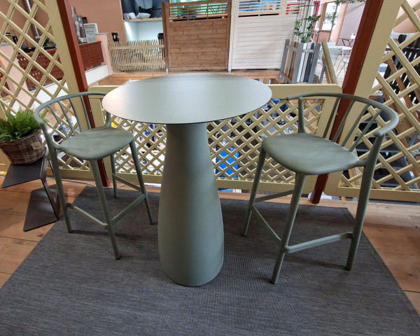 Gartenbar Set Baobal - High Woody Ø 70 cm Green-Grey - bowi.ch