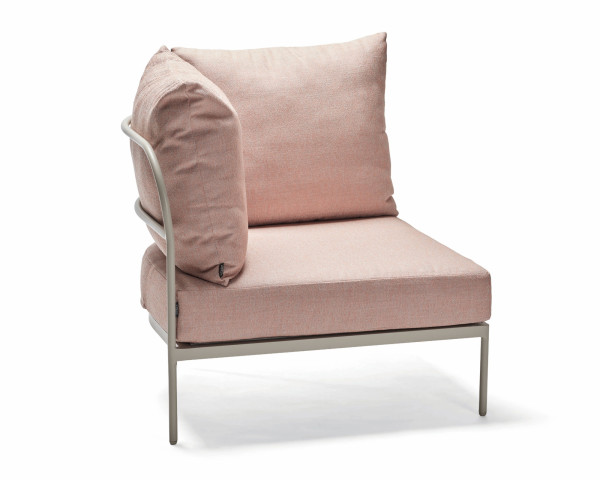 Garten Lounge Coco Ecktelement Greige / Lychee aus dem Hause Stern - bowi.ch