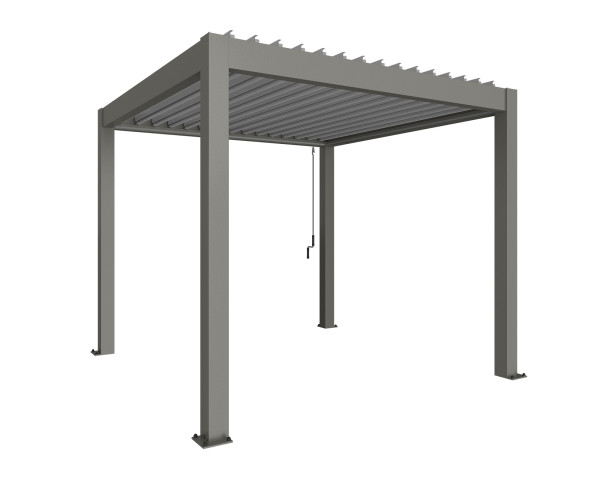 Biohort Pergola 3 x 3 m quarzgrau-metallic/ silber-metallic - bowi.ch