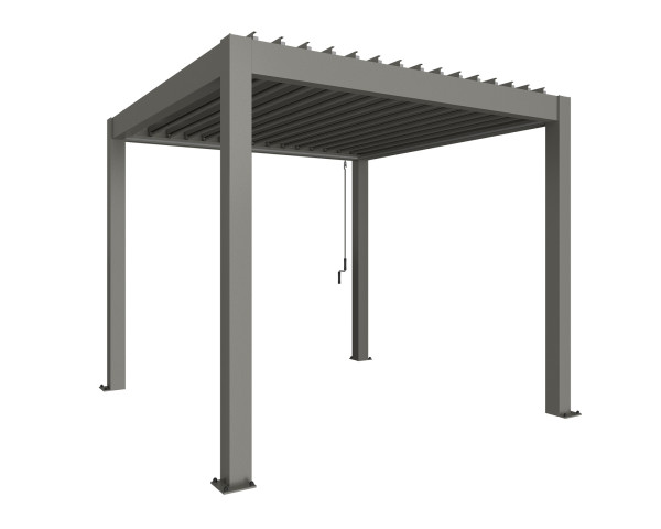 Biohort Pergola 3 x 3 m quarzgrau-metallic - bowi.ch