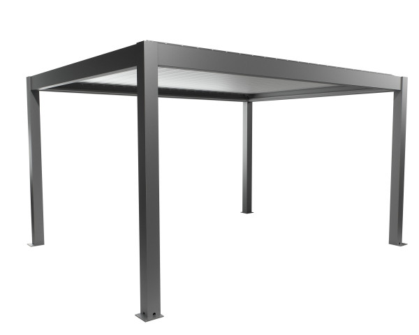 Pergola Gr. 4 x 3,5 quarzgrau-metallic/weiss_freistehen - bowi.ch