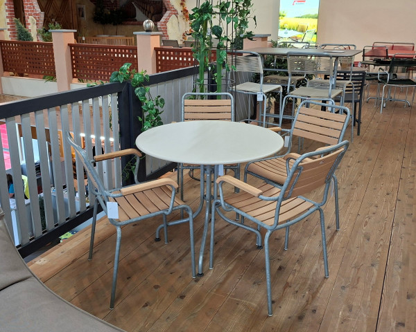 Ausstellmodell Gartentisch Set St. Moritz Rigi Rund 90 cm - bowi.ch