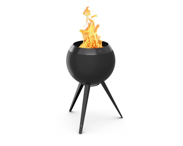 MOON 45 all black Feuerkorb hoher Fuss Flammenspiel höfats Freistehend - bowi.ch