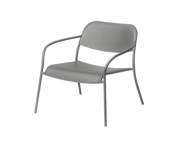 Garten Loungesessel YUA Granite Gray Blomus Seitenansicht Freistehend - bowi.ch