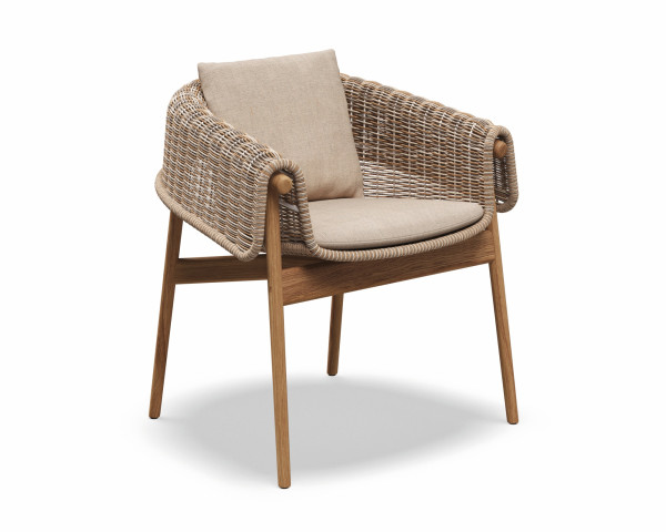 Gartensessel Wrap Willa Chinchilla / Sorrel / Teakholz Dining - bowi.ch