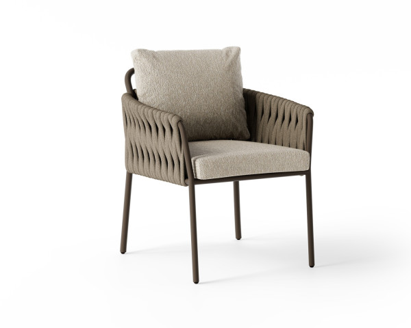 Gartensessel Fiavè Bronze / Pebble Desert Bouclé Freistehend - bowi.ch