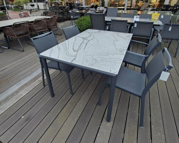 Ausstellmodell Gartentisch Set 140 cm Dekton Cortina Corso - bowi.ch