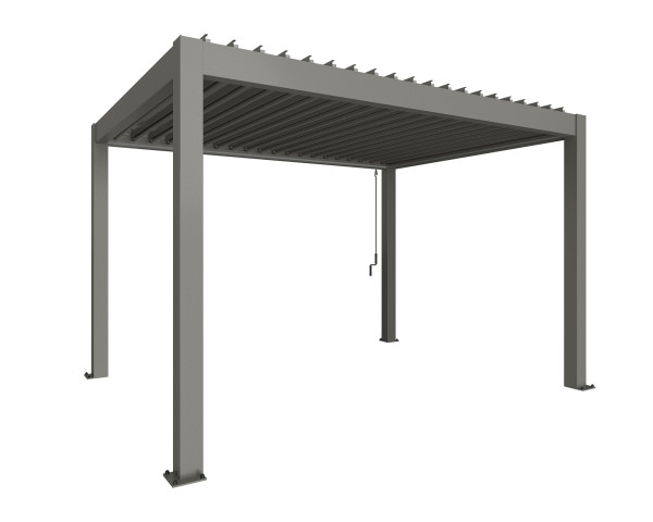 Pergola Gr. 4,5 x 3 quarzgrau-metallic - bowi.ch