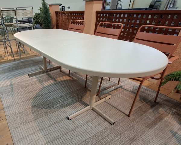 Gartentisch Bodensee oval 160/220 x 95 cm Pastellsand - bowi.ch