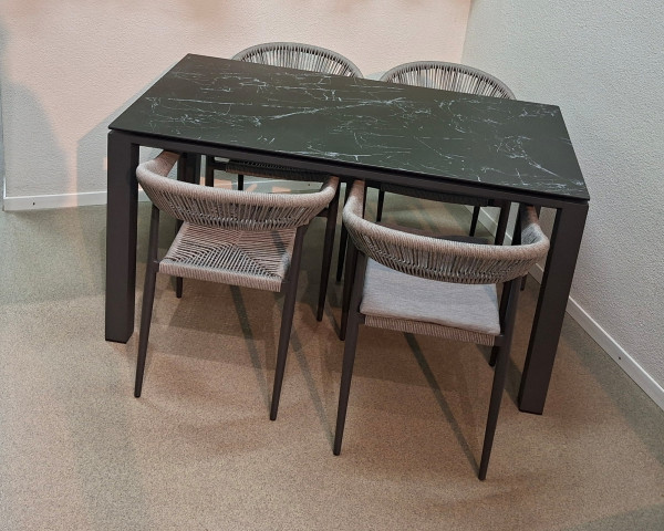 Gartentisch Set 4er Concept Ibiza 140 Keramik Nero LIFE - bowi.ch