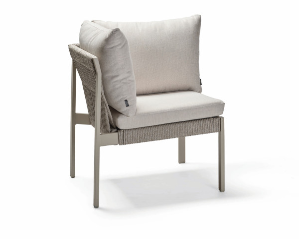 Garten Dining Tammo Eckelement in Vanilla / Greige - bowi.ch