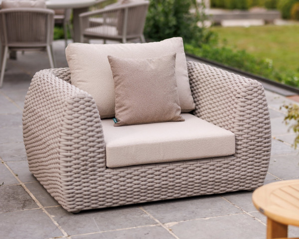 Garten Lounge Sessel Mont Blanc Beach Boucle Sand auf Terrasse - bowi.ch