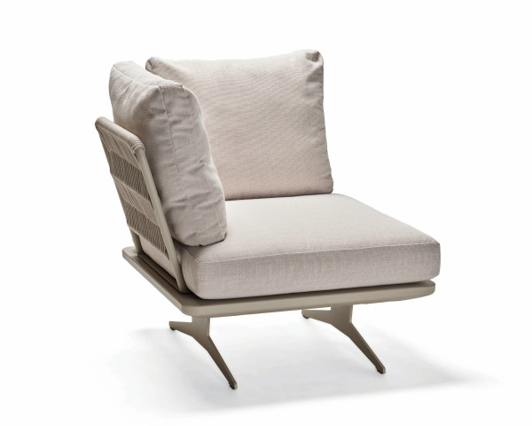 Garten Lounge Enya Eckelement Greige / Vanilla von Stern® - bowi.ch