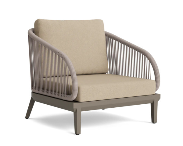 Garten Lounge Sessel Alpes taupe/beach rucore+/Boucle sand - bowi.ch