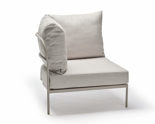 Garten Lounge Coco Ecktelement Greige / Vanilla aus dem Hause Stern® - bowi.ch