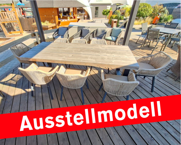 8er Gartentisch Set Nevada - Tacos Teakholz 240 - bowi.ch