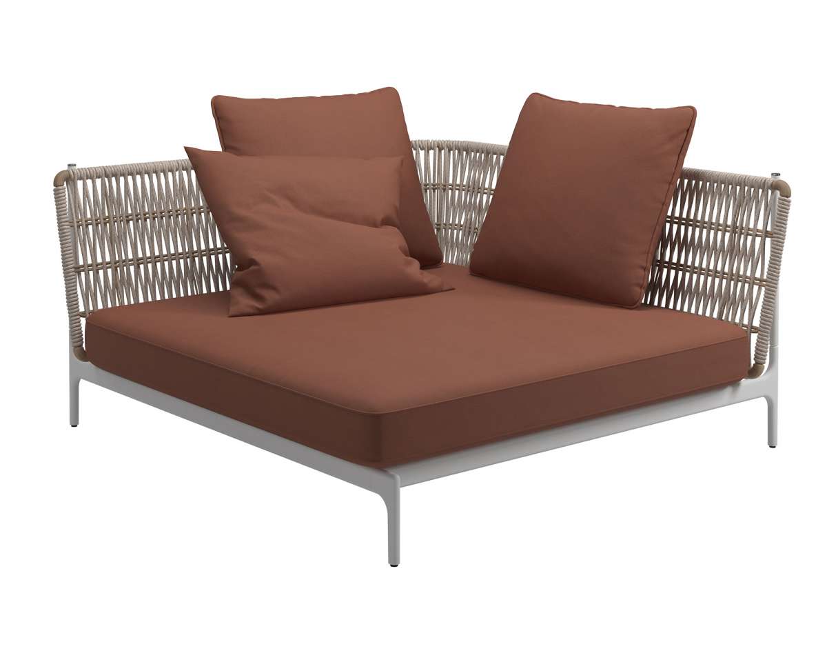 Garten Lounge GRAND WEAVE Endteil Weiss Online