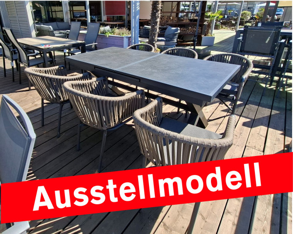 Ausstellmodell Gartentisch Set Sedona Karin Auszug 180/240 x 100 cm - bowi.ch