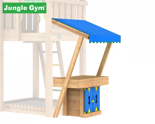 Mini Market Modul Jungle Gym mit Planendach,Verkaufstisch und Schrank - bowi.ch