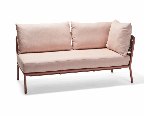 414515 Garten Lounge Romy 2-Sitzer Endteil Links Lychee / Terra von Stern - bowi.ch