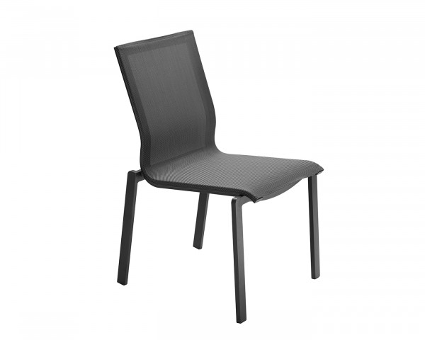 Trend Stuhl ohne Armlehne Textilen Anthrazit, Gestell Aluminium Anthtrazit - bowi.ch