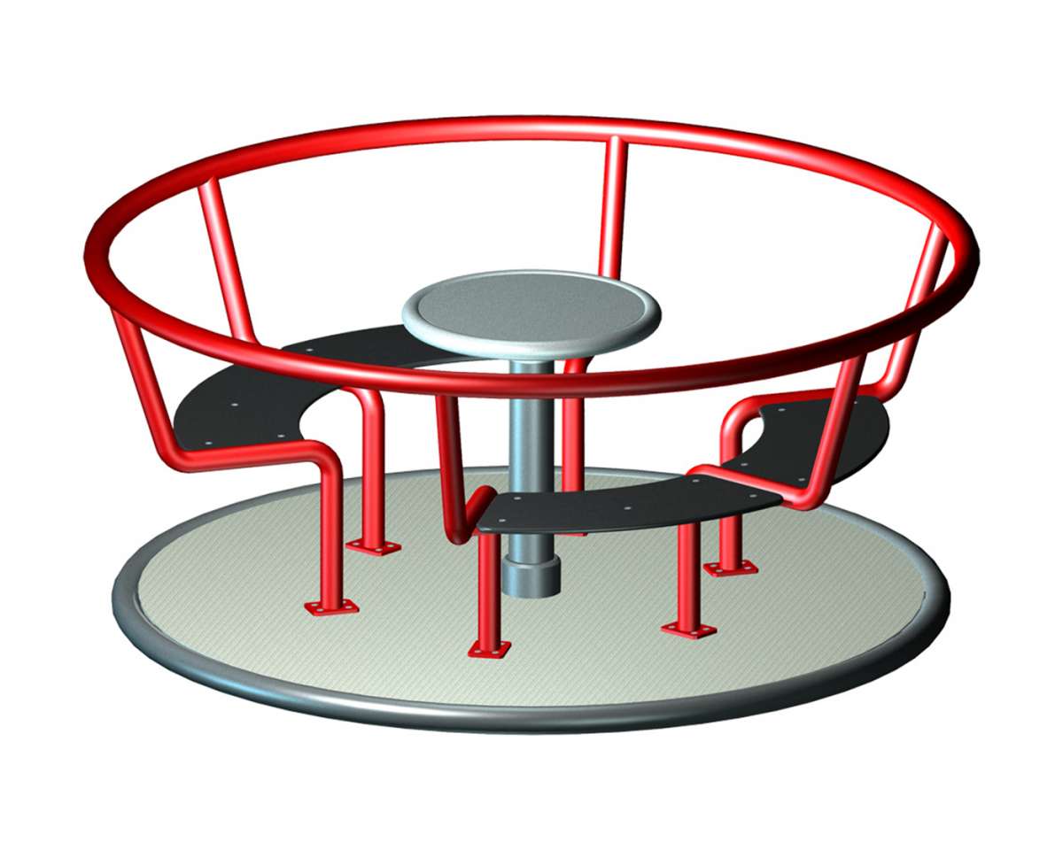 Drehkarussell Anschwung geben und kaufen BOWI Gartenmöbel + Spielplatz
