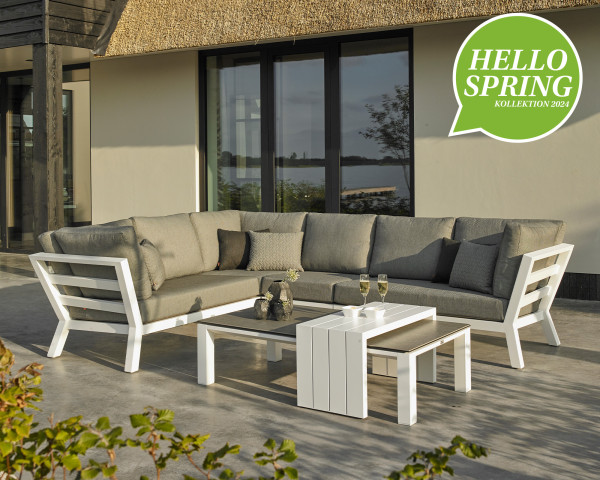 Garten Lounge Set Timber Weiss - bowi.ch