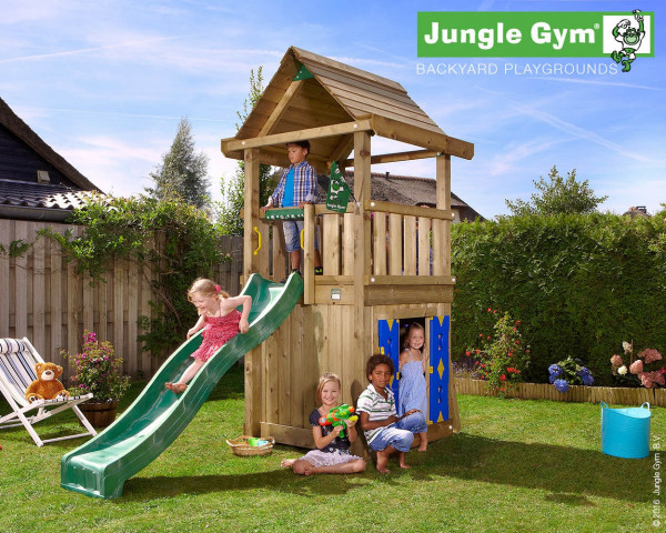 Spielturm House mit Playhouse M4 Modul Jungle Gym im Garten - bowi.ch