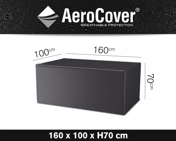 Abdeckung für Gartentisch 160 cm AeroCover Anthrazit BOWI - bowi.ch