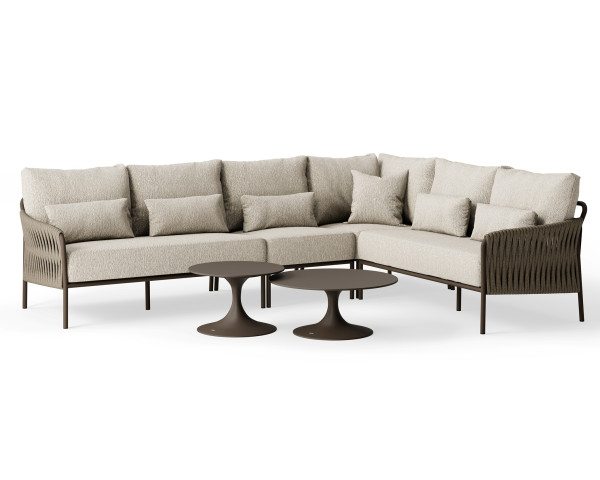 Garten Lounge Set Fiavè 6-teilig Bronze SUNS - bowi.ch