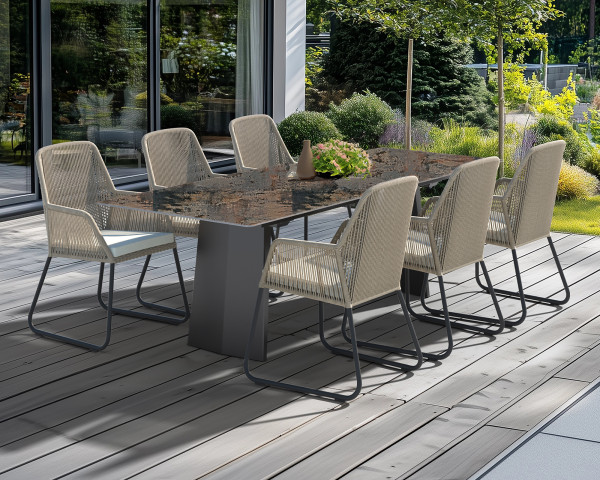 Gartentisch Set Atlas WAN Allanis Trililim Beige SIT - bowi.ch