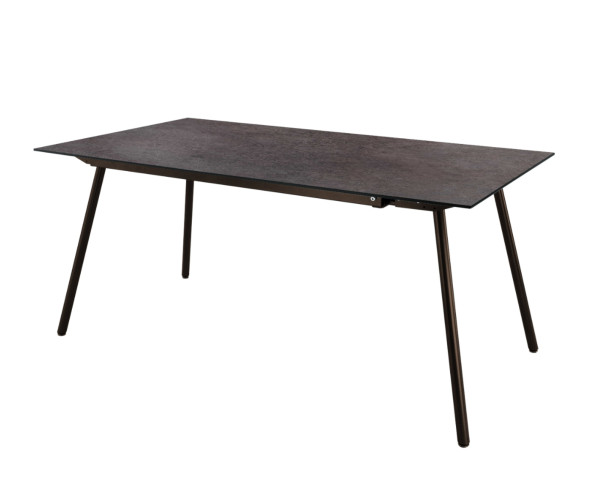 Gartentisch Locarno 160 x 90 cm Schiefer / Mokka Schaffner - bowi.ch