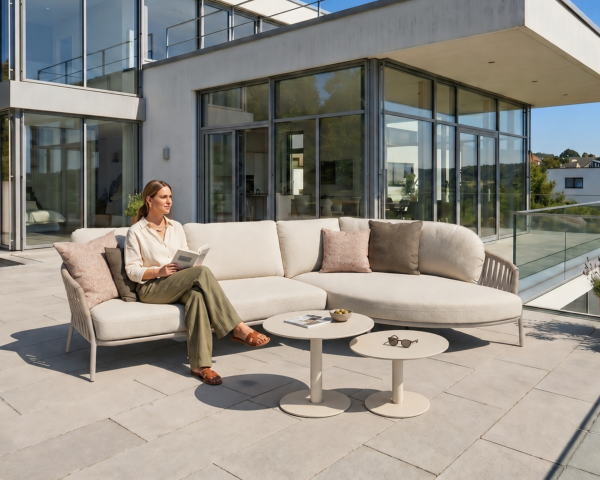 Garten Lounge Set Ares - Helio in Light Taupe von Zebra organisch - bowi.ch
