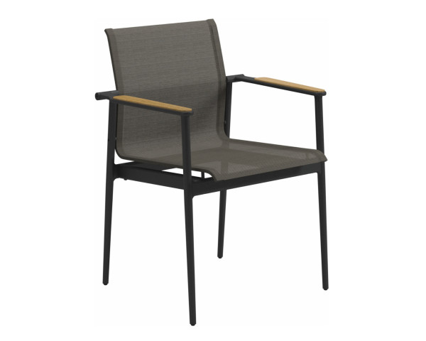 Gartenstuhl 180 mit Armlehne Teak Granite / Meteor Gloster - bowi.ch