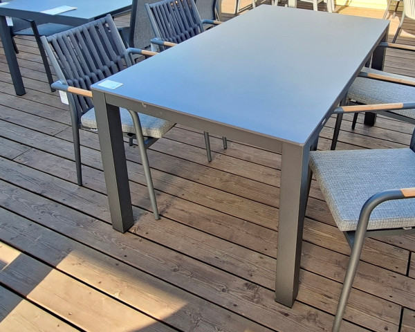 Gartentisch Alus Keramik 160 Dark Grey 11 mm / Graphite - bowi.ch