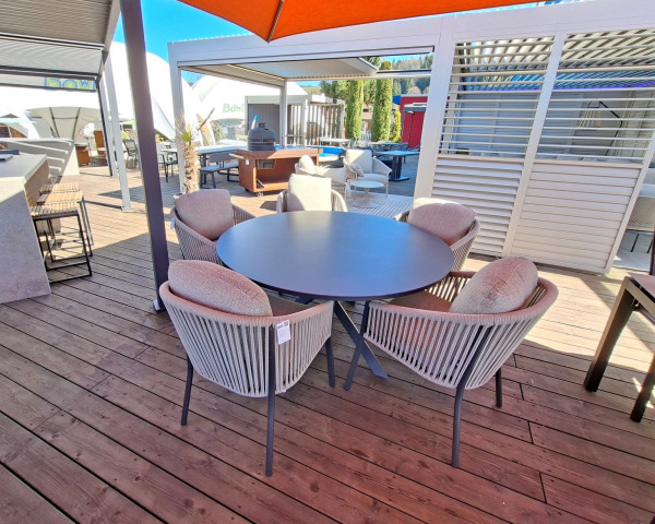 Gartentisch Set Tripodi - Avero Ø 150 cm Deep Dark - bowi.ch