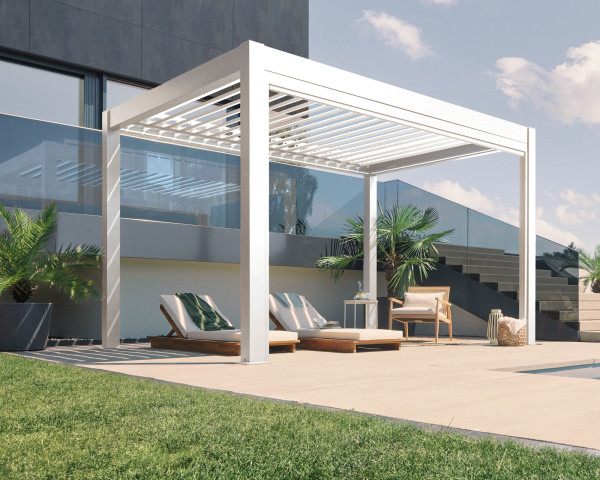 Biohort Pergola 4.5 x 3.5 m weiss - bowi.ch