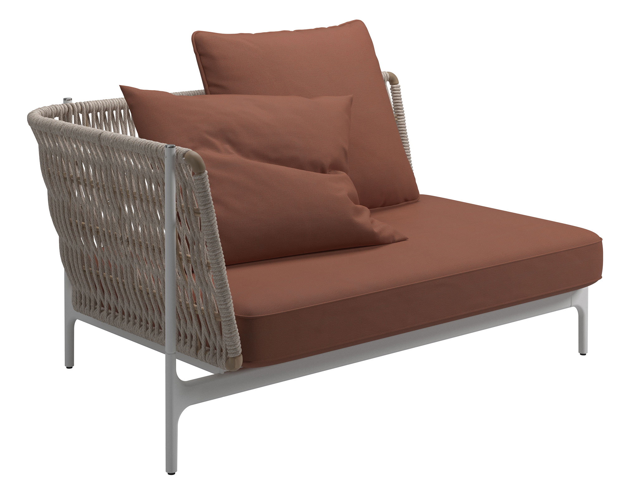 Garten Lounge GRAND WEAVE Eckteil Weiss Online