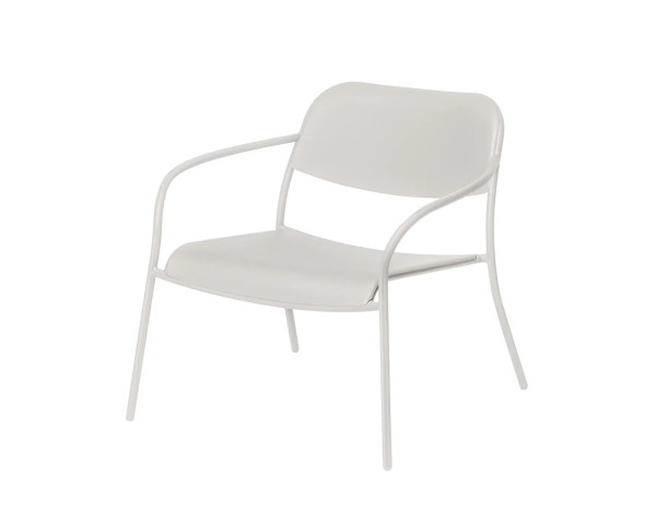 Garten Loungesessel YUA Silk Gray Blomus Seitenansicht Freistehend - bowi.ch